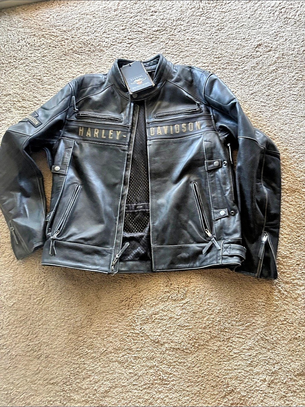 Harley-Davidson Vintage Leather Triple Vent System Jacket Leather Motorcycle NEW